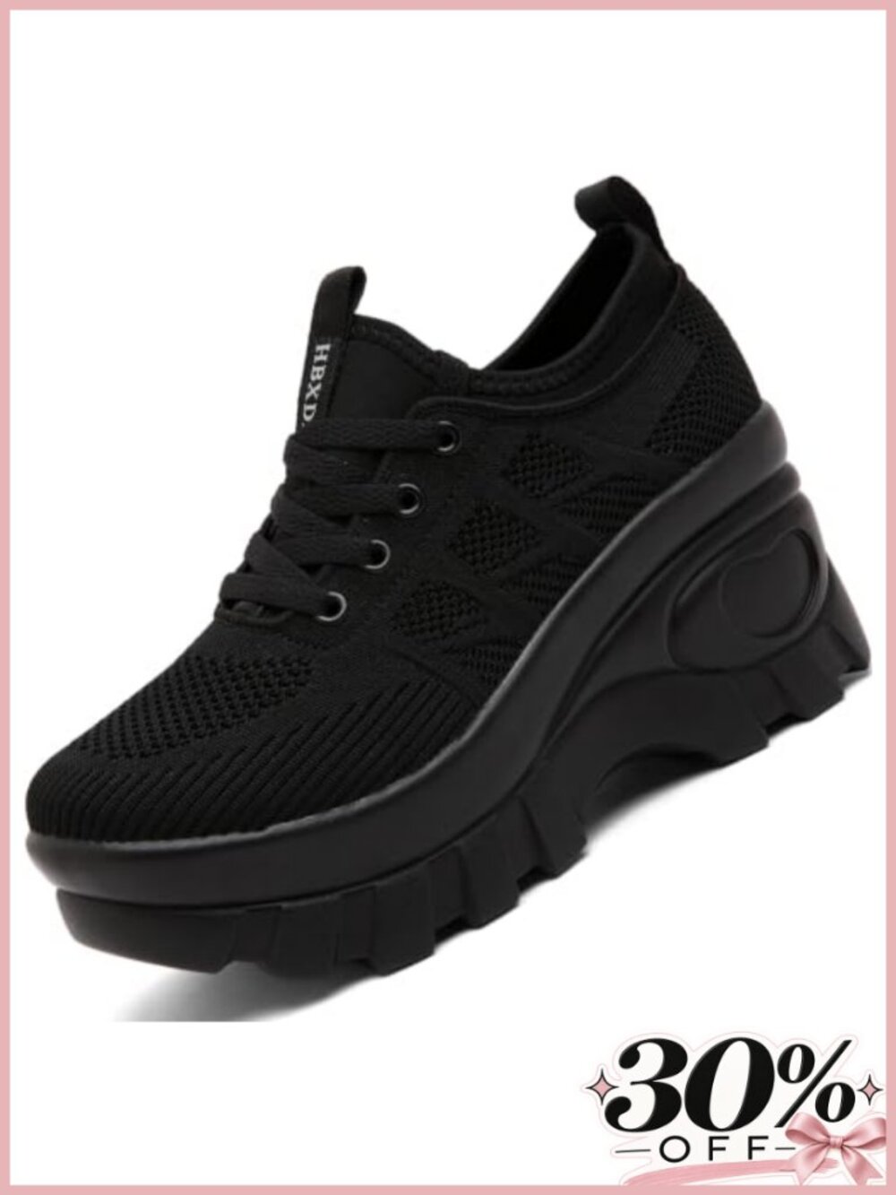 Women's Chunky Platform Wedge Walking Shoes Orthopedic Knit Sneakers